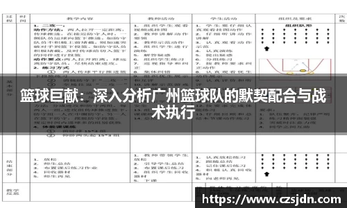 篮球巨献：深入分析广州篮球队的默契配合与战术执行