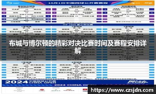 布城与博尔顿的精彩对决比赛时间及赛程安排详解