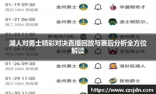 湖人对勇士精彩对决直播回放与赛后分析全方位解读